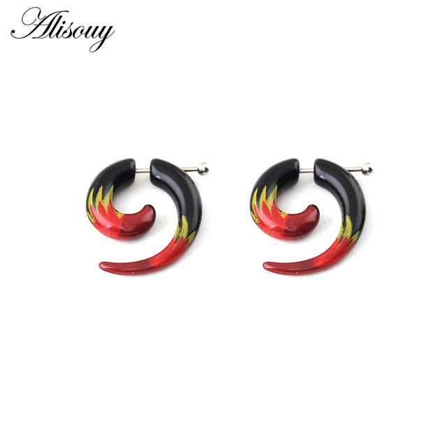 Hot Acrylic Cheater Fake Spiral Ear Taper Stretcher Expanders Gauge Tunnel And Plugs Earlobe Earring Piercing Body Jewelry