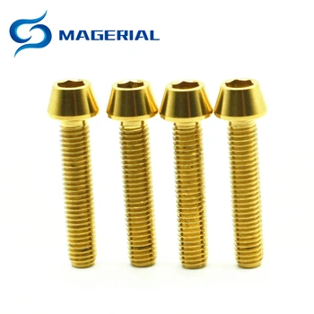 

Titanium Bolt M6 10 15 20 25 30 35 95mm Seat Pin Bowl Group V BRAKE Gold and Multi Color Cone Head Hexagon Socket Ti Screw