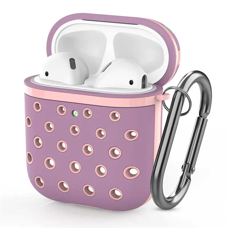 Силиконовый Bluetooth беспроводной чехол для наушников AirPods TPU ультра тонкий для Apple AirPods полый спортивный стиль чехол
