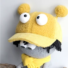 Милая теплая плюшевая Кепка от солнца для детей от 1 до 3 лет, осенне-зимняя Вельветовая бейсболка с утиным язычком для мальчиков и девочек