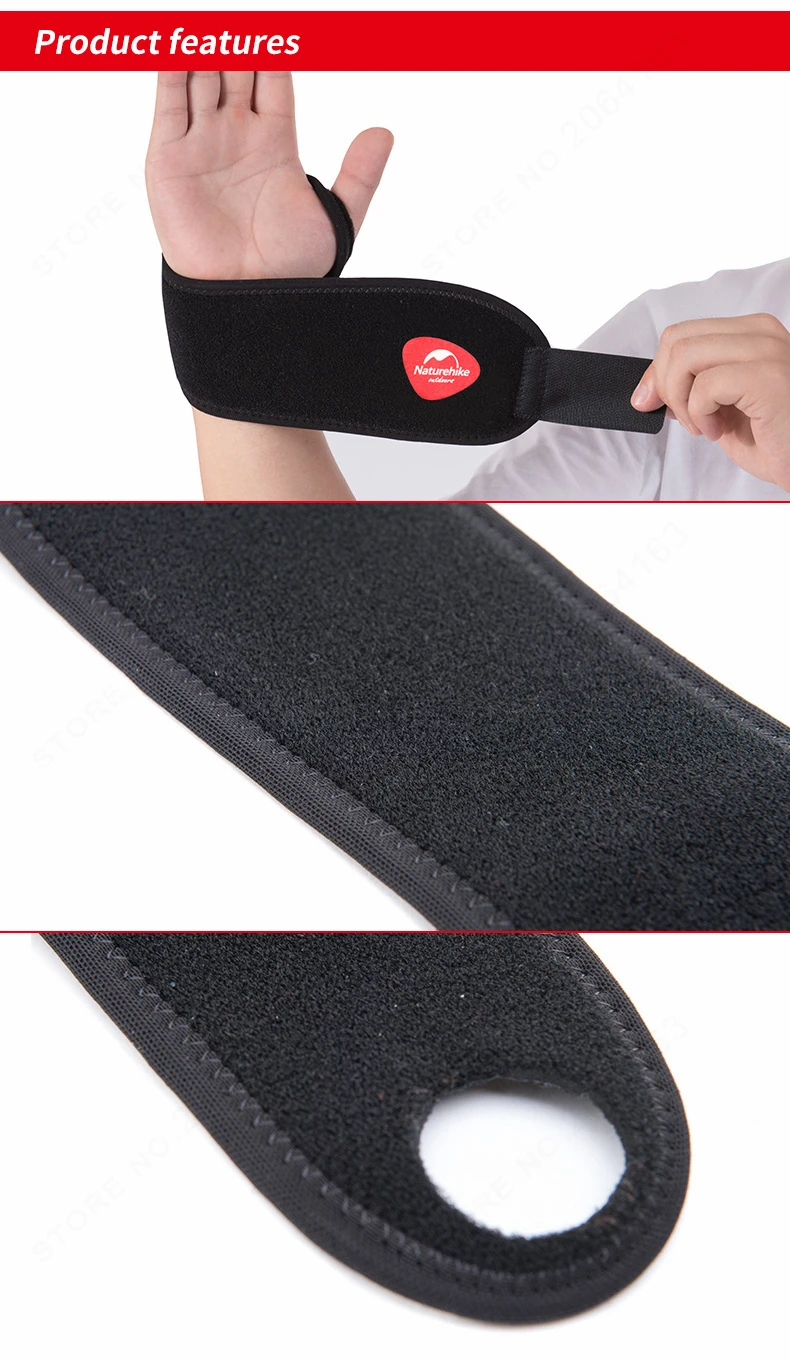 Naturehike Sports Wrist Band Breathable Elastic Wrist Guard Adjustable Sports Wrist Support Pad Boxing Climbing Gym Yoga