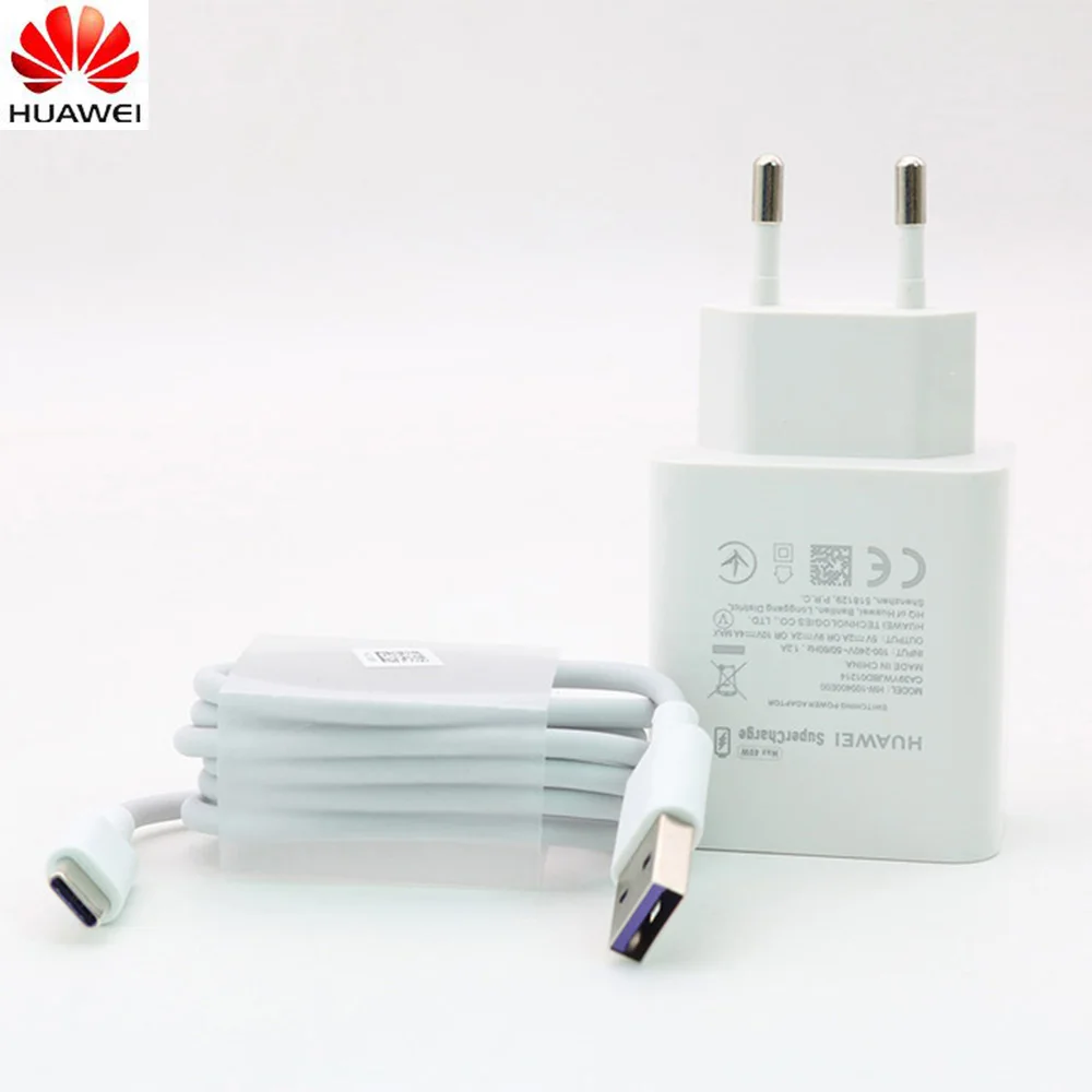 Оригинальное быстрое зарядное устройство Huawei P30 Pro 40 Вт 10 в/4 а ЕС адаптер для