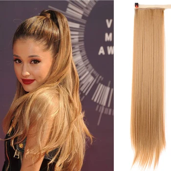 

MUMUPI fake hair bun clip in extensions long hair clip straight ponytail hairextentions hair tail poney tail hair for women
