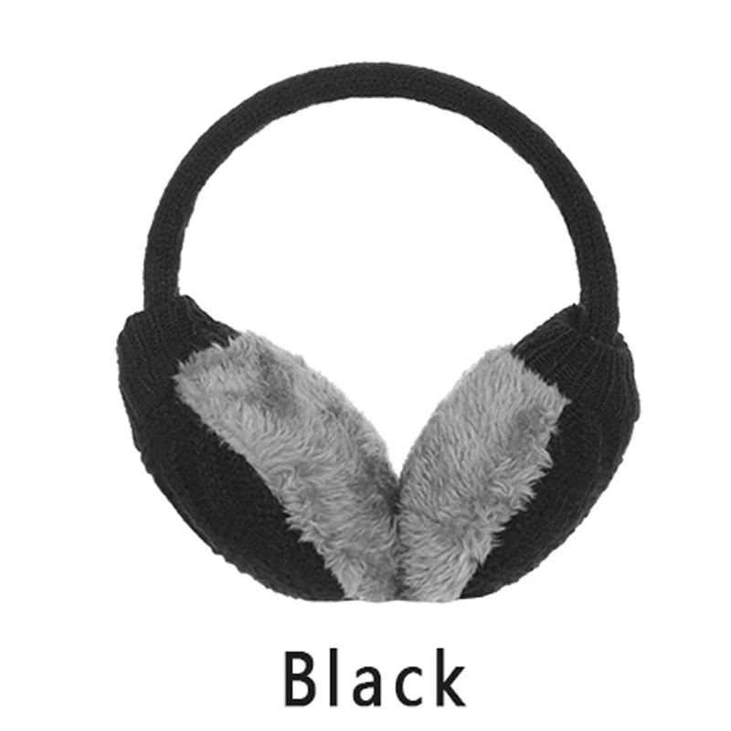 2-Black Новые милые плюшевые теплые наушники с мультяшным кроликом котом Модные женские зимние теплые плотные теплые наушники для девочек и мальчиков защита ушей - Цвет: 2-Black