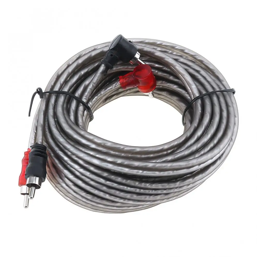 Universal Abrasive PVC material 5M 40 Core 7 mm diameter Pure Copper 2RCA to 2RCA Cars Audio Power Amplifier Horn Line