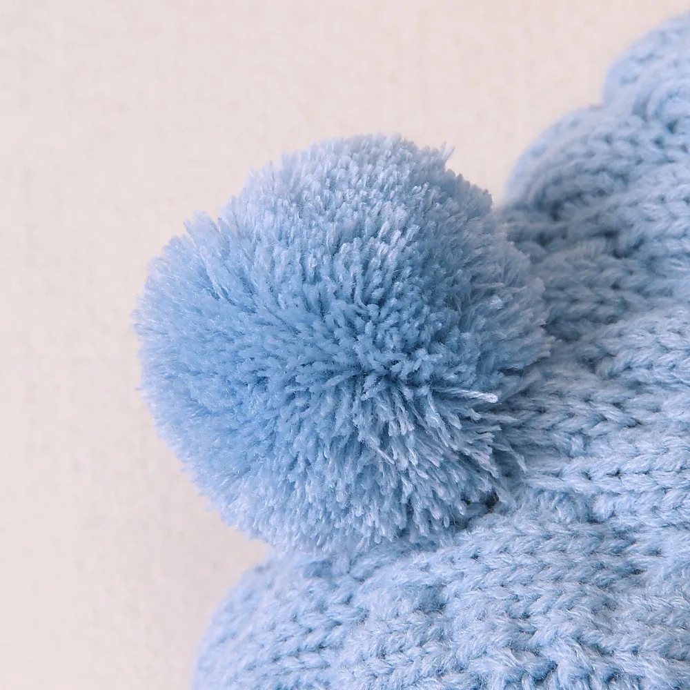 Вязаный комбинезон для новорожденных мальчиков и девочек, шерстяные свитера с капюшоном и медвежьими ушками комбинезон, Одноцветный однобортный комбинезон с длинными рукавами на возраст от 0 до 24 месяцев