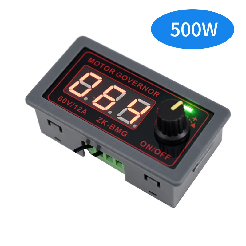 Motor Speed Controller PWM DC 12V 24V 60V 500W Adjustable Speed Regulator with Stepless Variable Rotary Switch PWM Signal Generator Driver Module