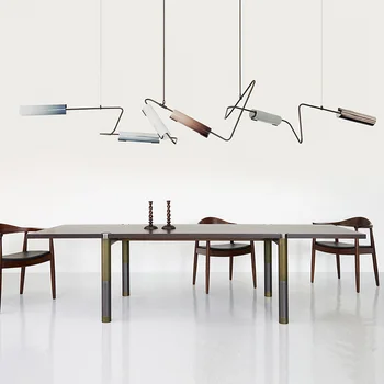 

Nordic Modern Pendant Lights Designer Minimalist Line Glass Hanging Lamp For Dining Room Study Creative Bar Decoration Hanglamp