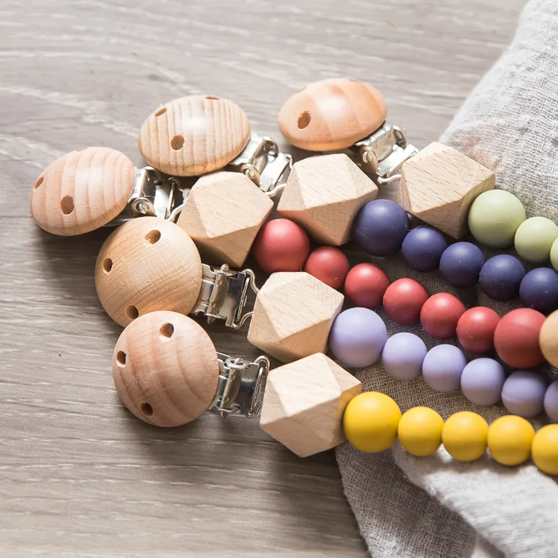 DIY Colorfull Silicone Baby Pacifier Clips Funny Pacifier Chain For Infant Feeding Toddle Teething Chew Toy Dummy Clips BPA Free