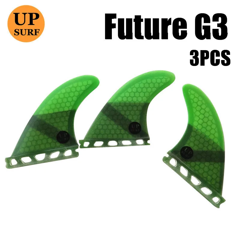 Future плавники G5/G3 сотовые Стекловолоконные плавники для серфинга гребля доски для серфинга плавники чистого цвета 3 шт. в наборе Quilhas - Цвет: G3 green