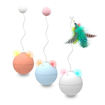 

Cat Interactive Toy 3 Piece Attachment Set Funny Replacements For Automatic Teaser Cat Wand Toy Feather/Ball Pet Productslydg