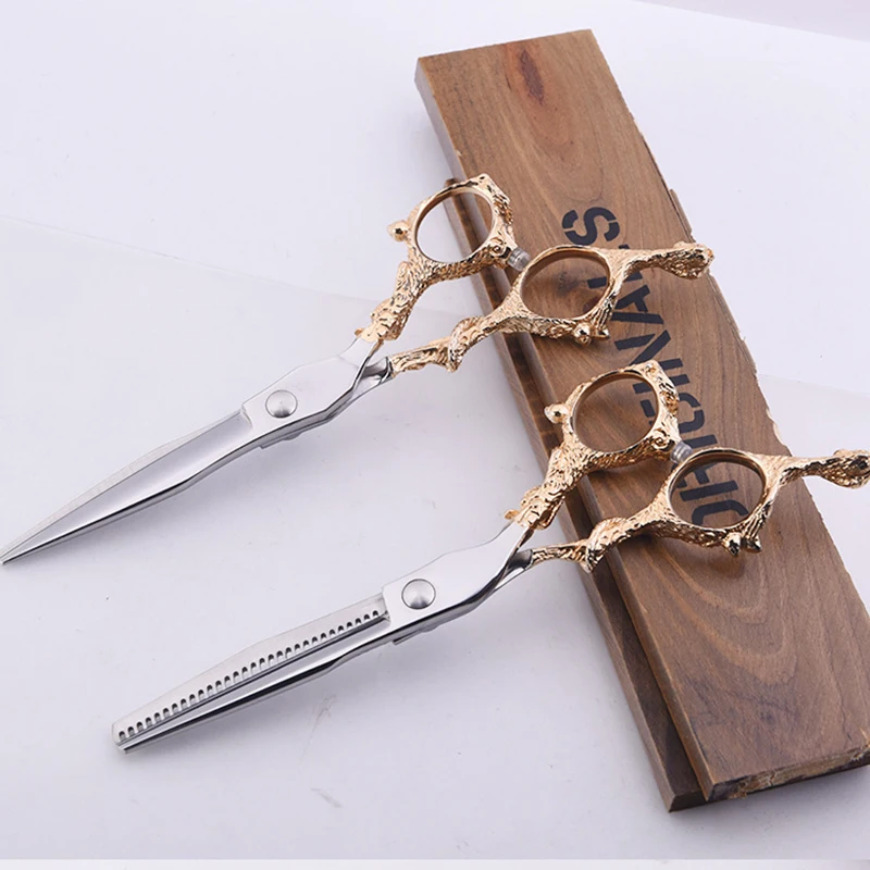 Hairdressing Scissors Hairdressing Scissors Monkey Cut Gold Plated Scissors Bangs Scissors Flat Cut Teeth Scissors Haircut 1 Hairdressing Scissors Hairdressing Scissors Monkey Cut Gold Plated Scissors Bangs Scissors Flat Cut Teeth Scissors Haircut 4