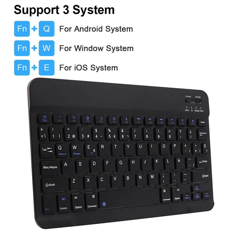 Wireless Keyboard,Spanish Language / English Dual Language Bluetooth Keyboard for Samsung Galaxy Tab S6 Lite 21