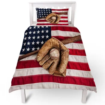 

Sports Decoration Baseball Duvet Cover Pillow Case Quilt Cover Set Bedclothes Single Bedding Sets For Bed