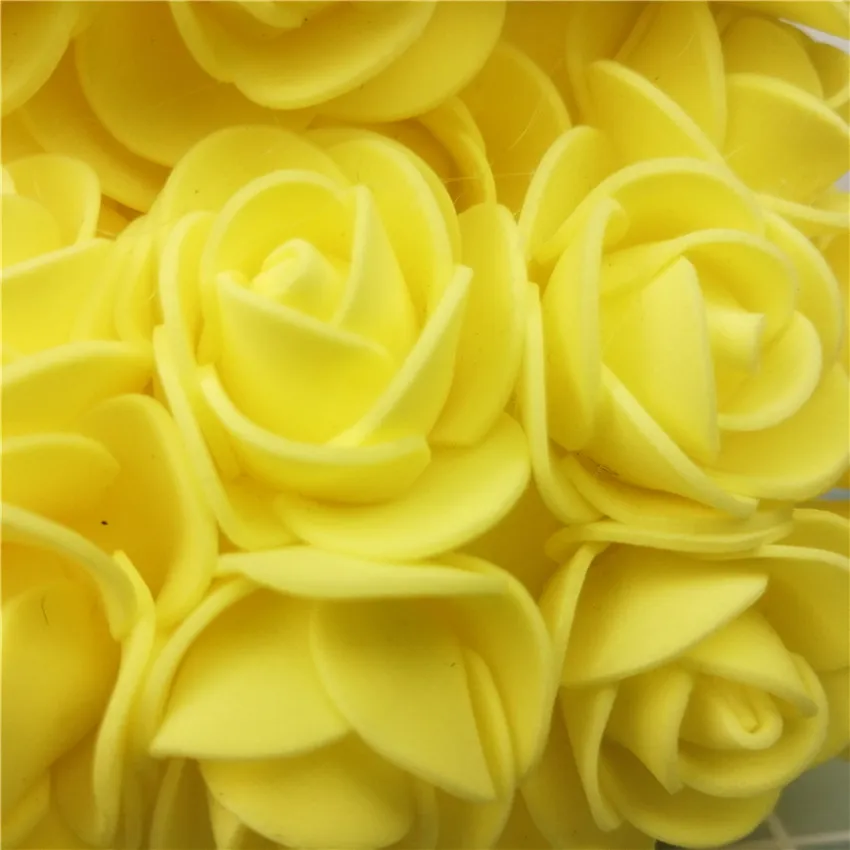 200pcs yellow 8 цветов 20 см искусственные цветы Роза Микки День Святого Валентина подарок подруге юбилей подарок на день рождения романтические украшения - Цвет: 200pcs yellow