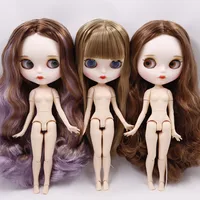 ICY DBS Blyth Doll No. 4 curved lips Custom Matte face with eyebrow Joint body 1/6 bjd anime 2