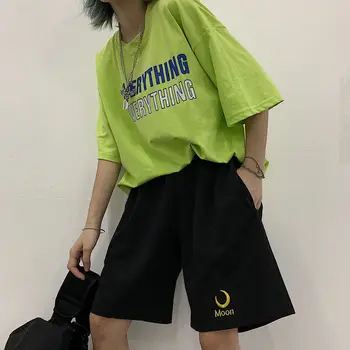 

Summer Female Student Korean Suit New Loose Couple Casual Short Sleeve Kpop T-shirt Shorts Two-piece Set