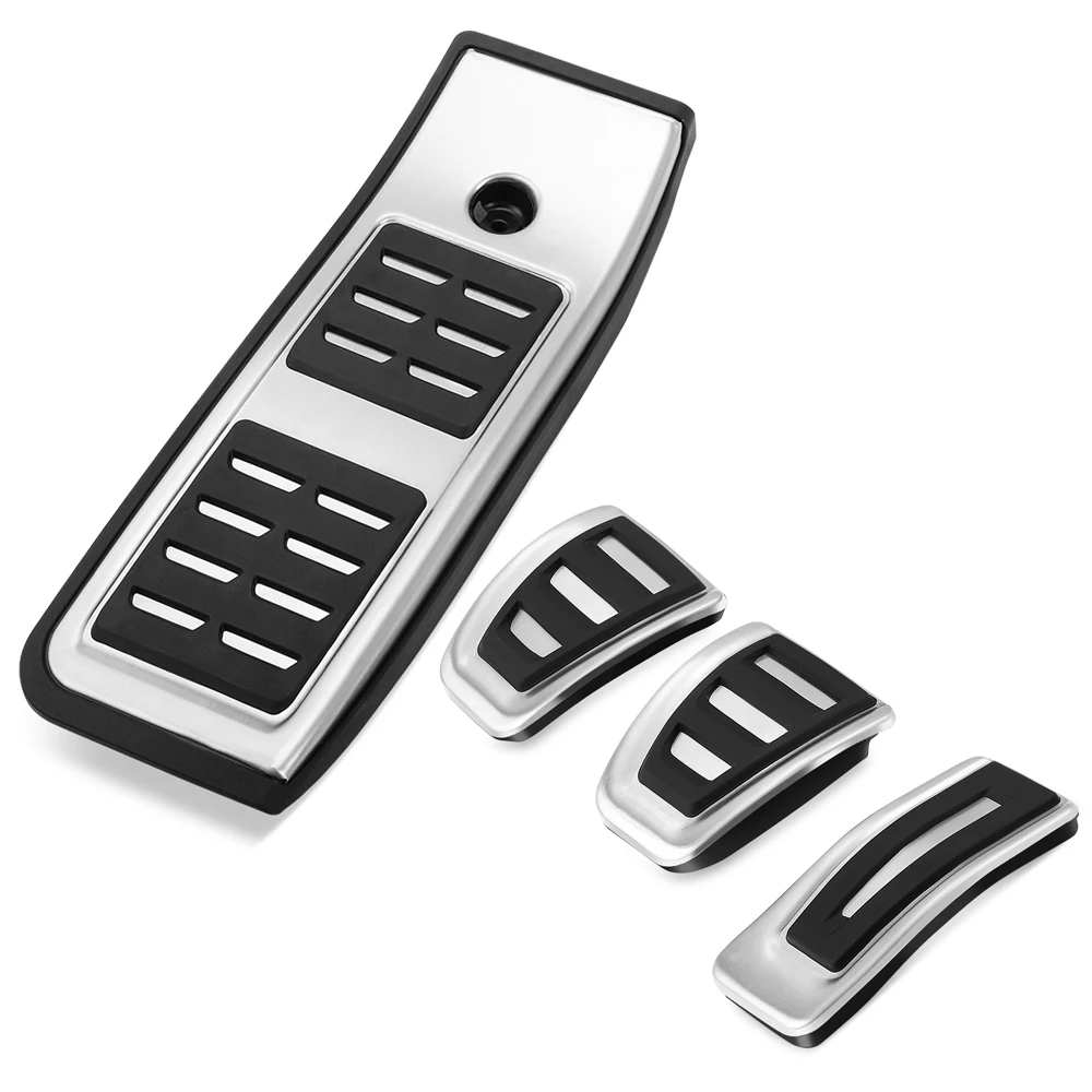 Stainless Steel Fuel Brake Footrest Pedal Cover for Audi A4 B9 A5 F5-Sedan Avant Sport Automatic
