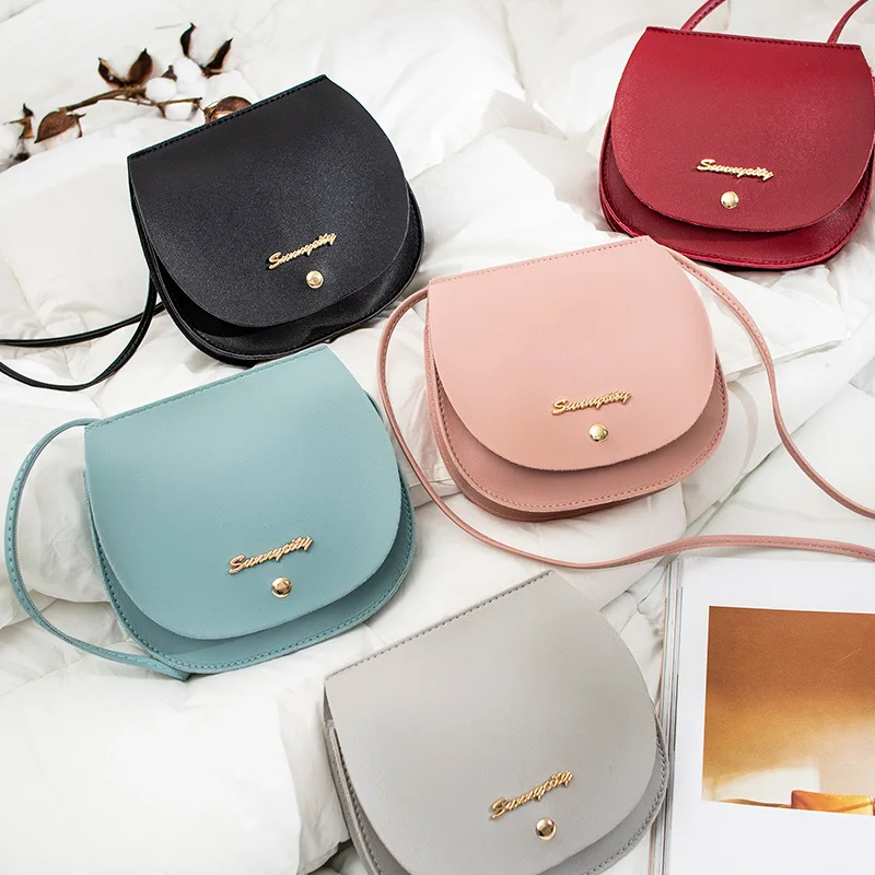 

Fashion Simple Saddle Bag Single-shoulder Bag for Women 2019 Japanese And South Korean Style Versatile Mobile Phone Change Shoul