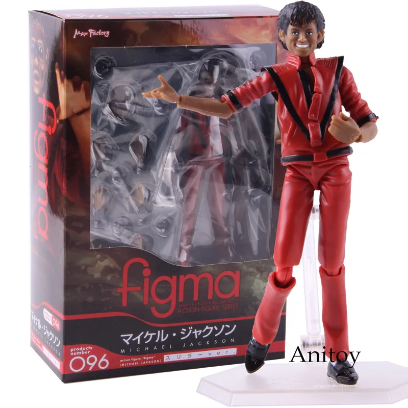 with colorful box MJ Джексон Триллер Figma 096 коллекция BJD фигурка Коллекционная модель игрушка подарок для мальчиков - Цвет: with colorful box