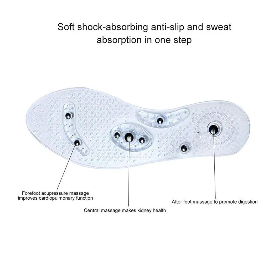 Магнитный Массажный башмак гелиевые стельки коврик терапия акупрессур Уход за ногами подушки инструменты для ног профессиональный уход за здоровьем ног 2 пары