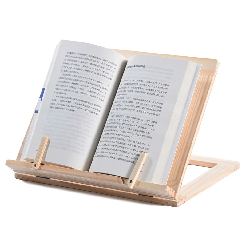 

Wooden Reading Bookshelf Adjustable Calligraphy Copybook Stand for Student Adult Laptop Bracket Table Foldable IPAD Book Holder