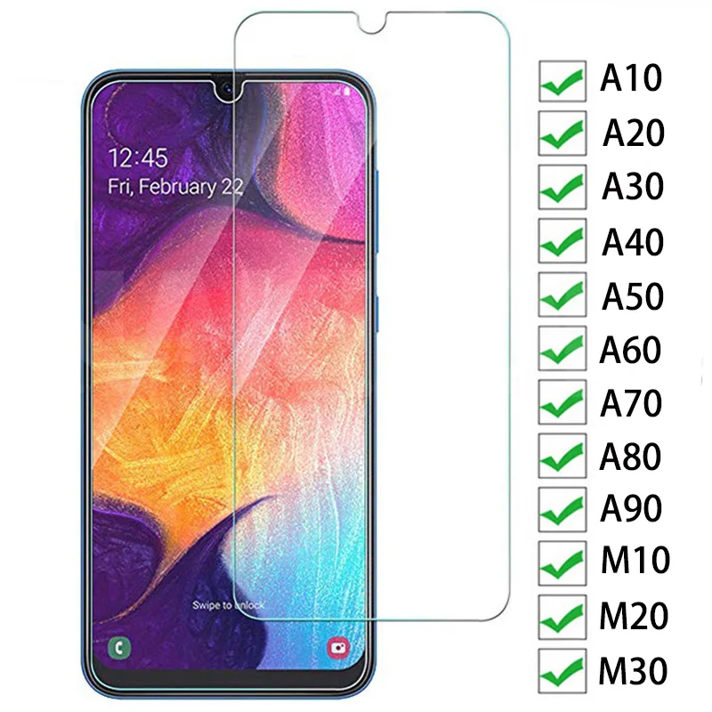 3-1 шт Защита экрана для Samsung A70 A40 A50 A80 A90 A60 закаленное стекло a m 10 20 30 полное