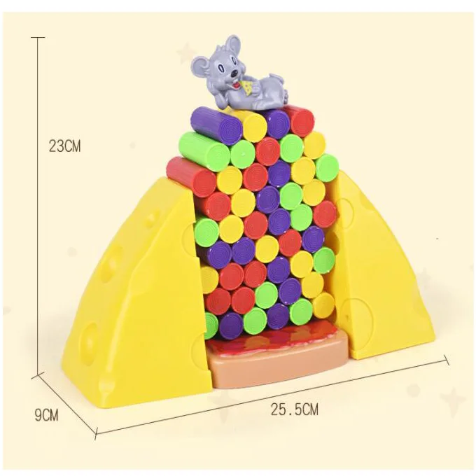 Ice Breaker Wall Demolish Game Mouse Cheese Stacking Puzzle Party Toy Kids Children Board Table Games Family Fun