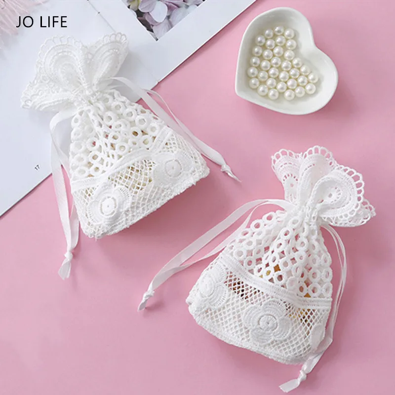 JO LIFE 6 шт./1 комплект Свадебные упаковочные сумки белые подарочные сумочки из