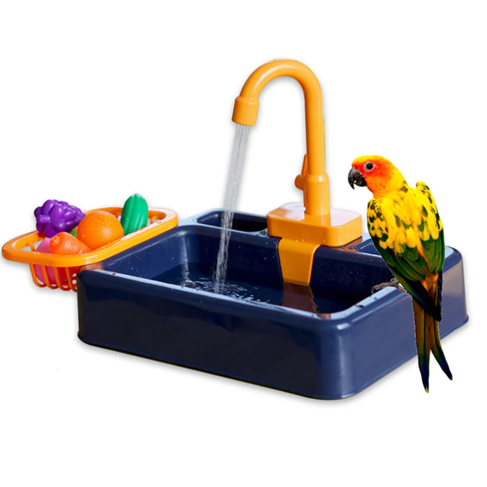 

Parrot Perch Shower Pet Bird Bath Cage Basin Parrot Bath Basin Parrot Shower Bowl Birds Accessories Parrot Toy