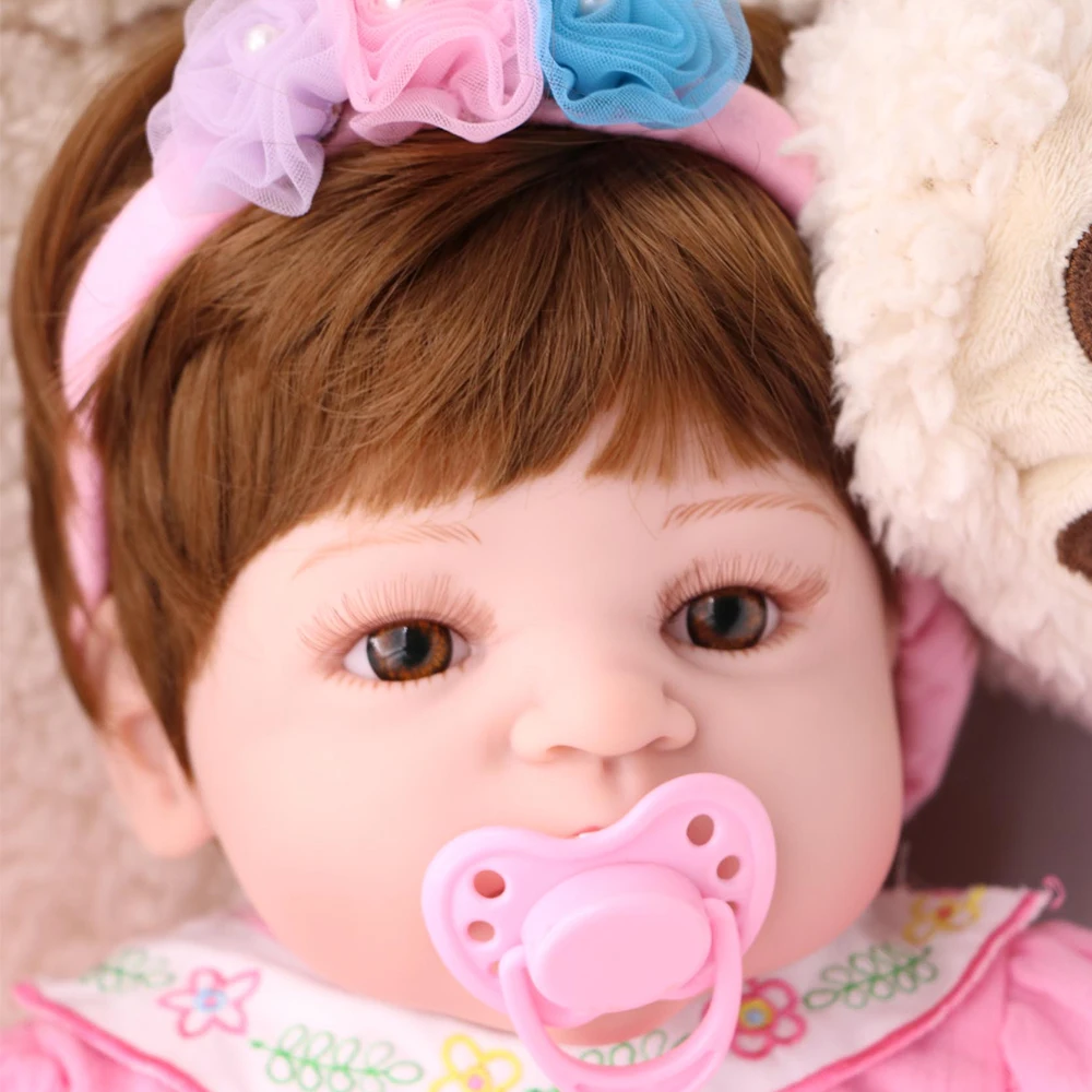 Полное Силиконовое боди Reborn Baby Dolls 22 дюймов 55 см дети Menina малыш живой Bebe Boneca реалистичные игрушки для девочек Подарки на день рождения