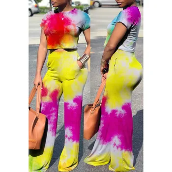 

Women Indie Folk Sets Crop Top Long Pants Trousers Outfit Set Jumpsuit Romper Playsuit