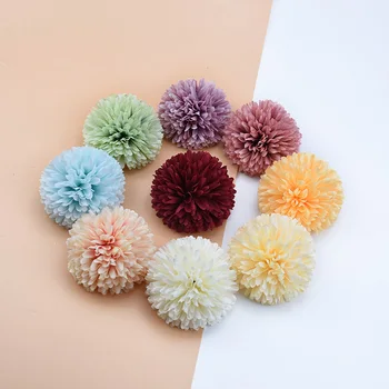 

3/6 Pieces 9CM Silk Carnation flower head Mother's Day gift wedding bridal accessories clearance home decoration new Year