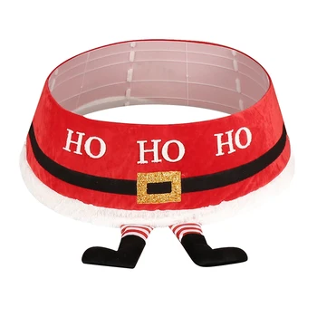 

48 Inch Holiday New Year Round Collar With Delightful Legs Home Festival Easy Install Christmas Tree Skirt Non Woven Fabric