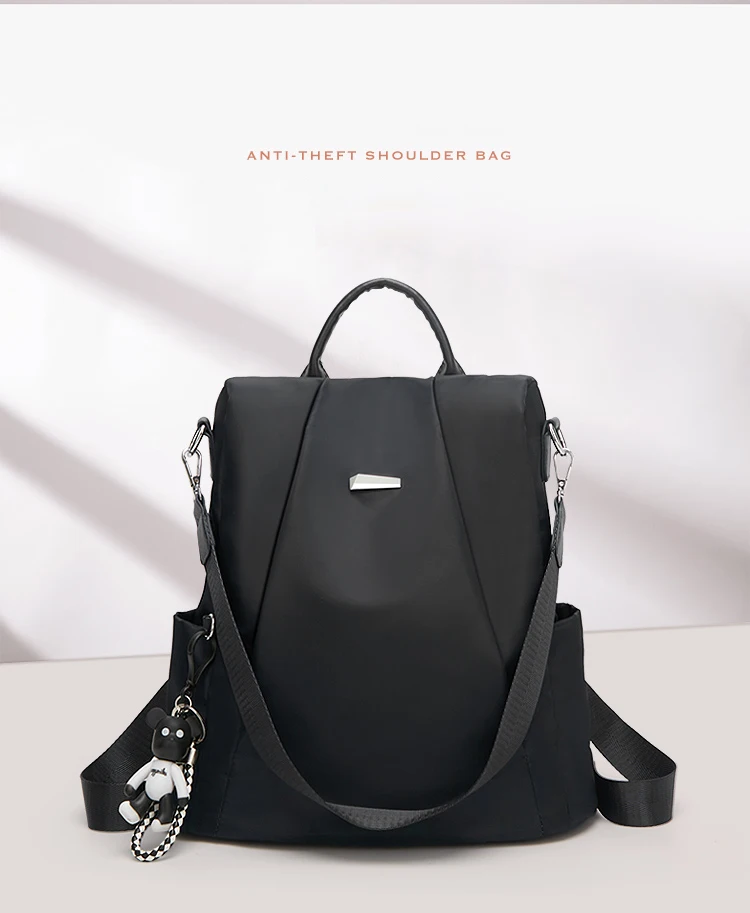 Elegante mochila de viaje para mujer moda PU cuero cremallera mochila De mujer antirrobo Повседневная мягкая сумка