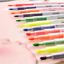 Двухголовый маркер для студентов, цветная маркер, ручка для рисования, школьные офисные принадлежности, Детские канцелярские принадлежности, 1 шт