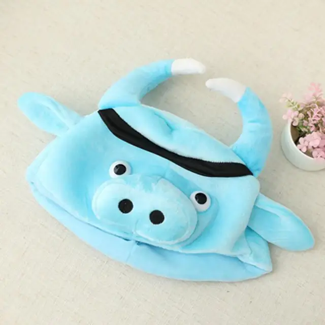 Cute Bee Sloth Parrot Cow Horse Head Soft Plush Doll Headgear Hat Sleeping Toy Baby Birthday Gift Girlfriend Sleeping Doll Toy 4
