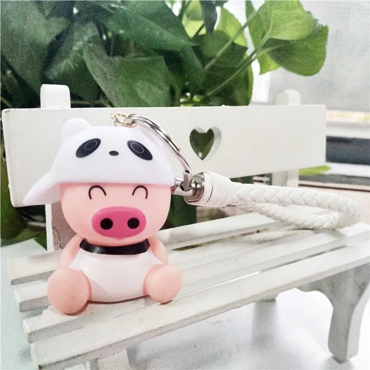 Мультфильм McDull свинья колокольчик брелок распродажа, милые куклы кулон пары автомобиль свинья маленькие подарки