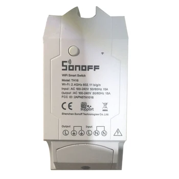 

Sonoff TH16 WiFi Smart Switch 15A Temperature and Humidity Sensor Smart Home Remote Controller