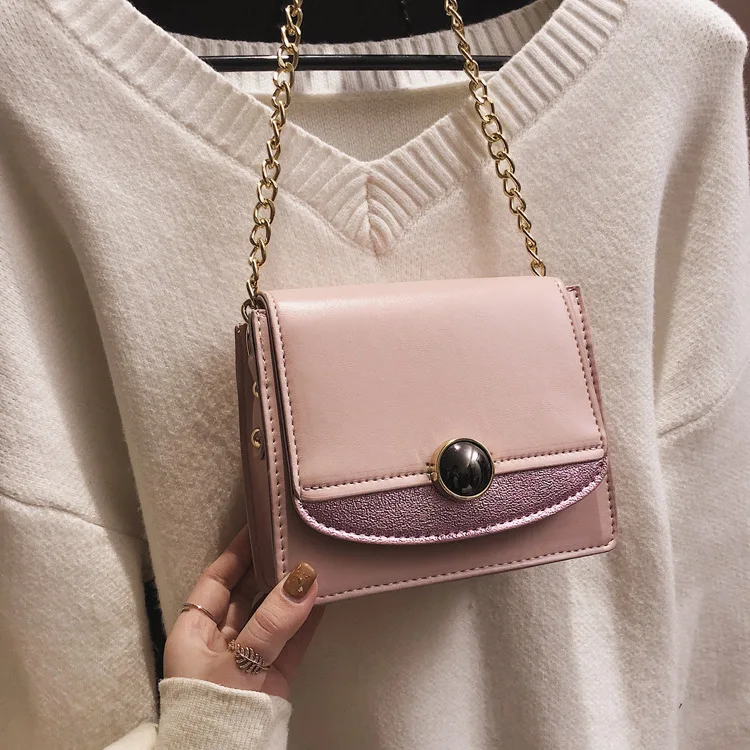 

Bag Women's Sequin Square Sling Bag 2019 Spring New Style New Arrival Chain Bag Versatile Crossbody Bag WOMEN'S Bag Fashion