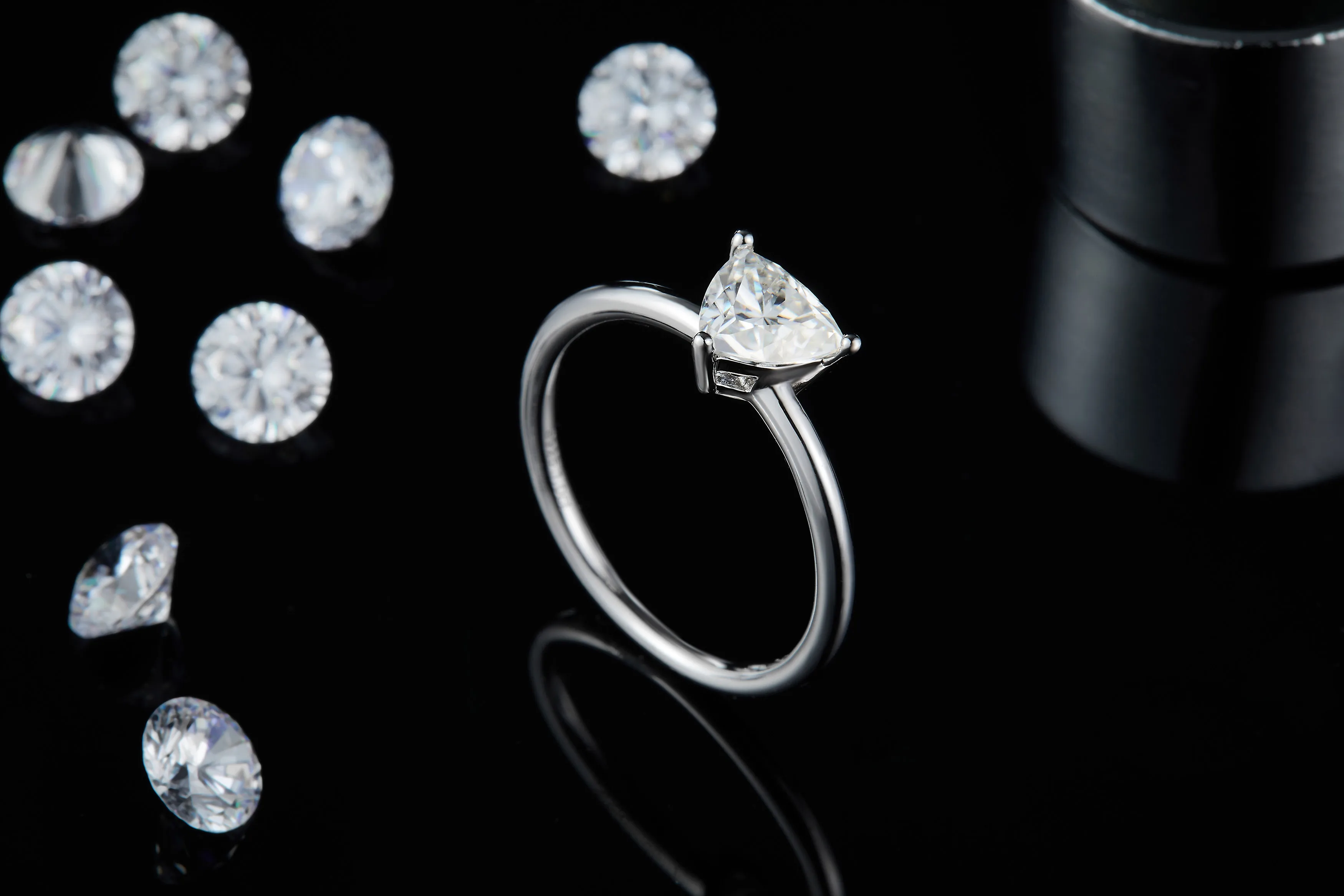 RICA FELIZ Brilliant Moissanite Rings 925 Sterling Silver 1.0Ct 6.5mm Trillion Moissanite Solitaire Engagement Ring For Women RicaFeliz • 2022
