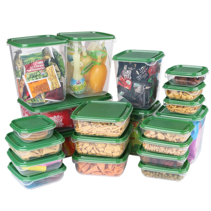 

17pcs/set Fresh Keeping Lids Plastic Airtight Food Storage Containers with Lids Freezer Containers with Lids Kitchen Storage Box