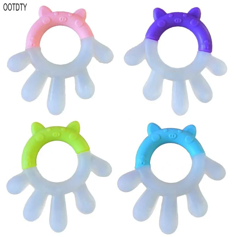 

Silicone Baby Teether BPA Free Teething Ring Pain Relief Food Grade Chew Toy