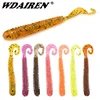 10pcs/Lot Spiral Tail Worm Soft Lures 6cm 1.8g Wobblers Shrimp Smell With Salt Silicone Artificial Bait Pesca Bass Carp Tackle ► Photo 1/6