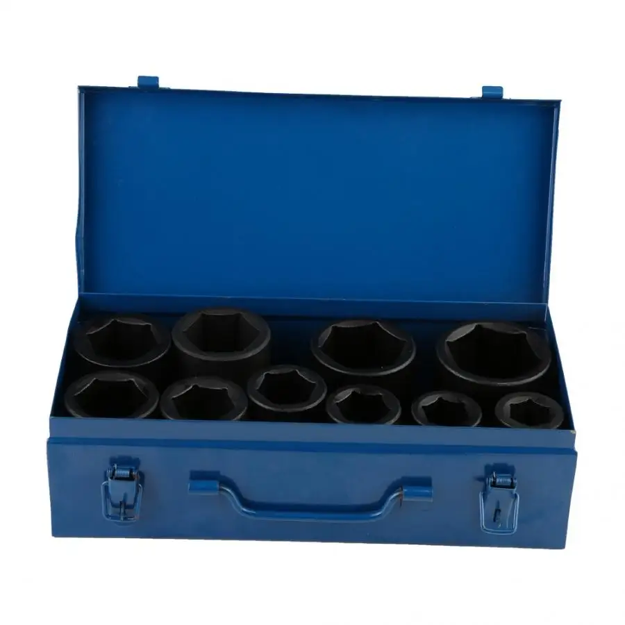 

10pcs 1 Inch Drive Metric Deep Impact Socket Set Long Reach Impact Sockets Chrome vanadium steel Drive Impact Socket
