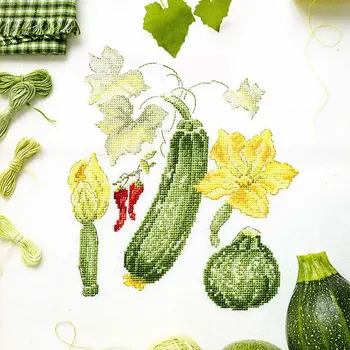 

New Hand Embroidery Fishxx Cross Stitch Kit VE11 Loofah Pattern Restaurant Kitchen Precision Printing