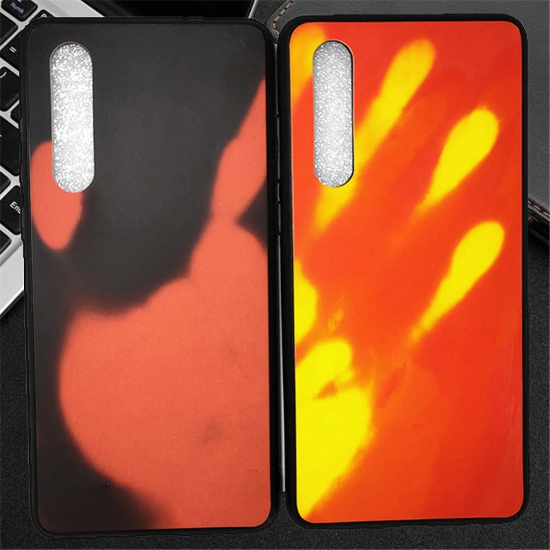 

For Huawei P30Pro Case,Hengneker Hot cold induction color change PU+TPU Case For Huawei P30 P20Lite P20 P Smart 2019 Phone Cases