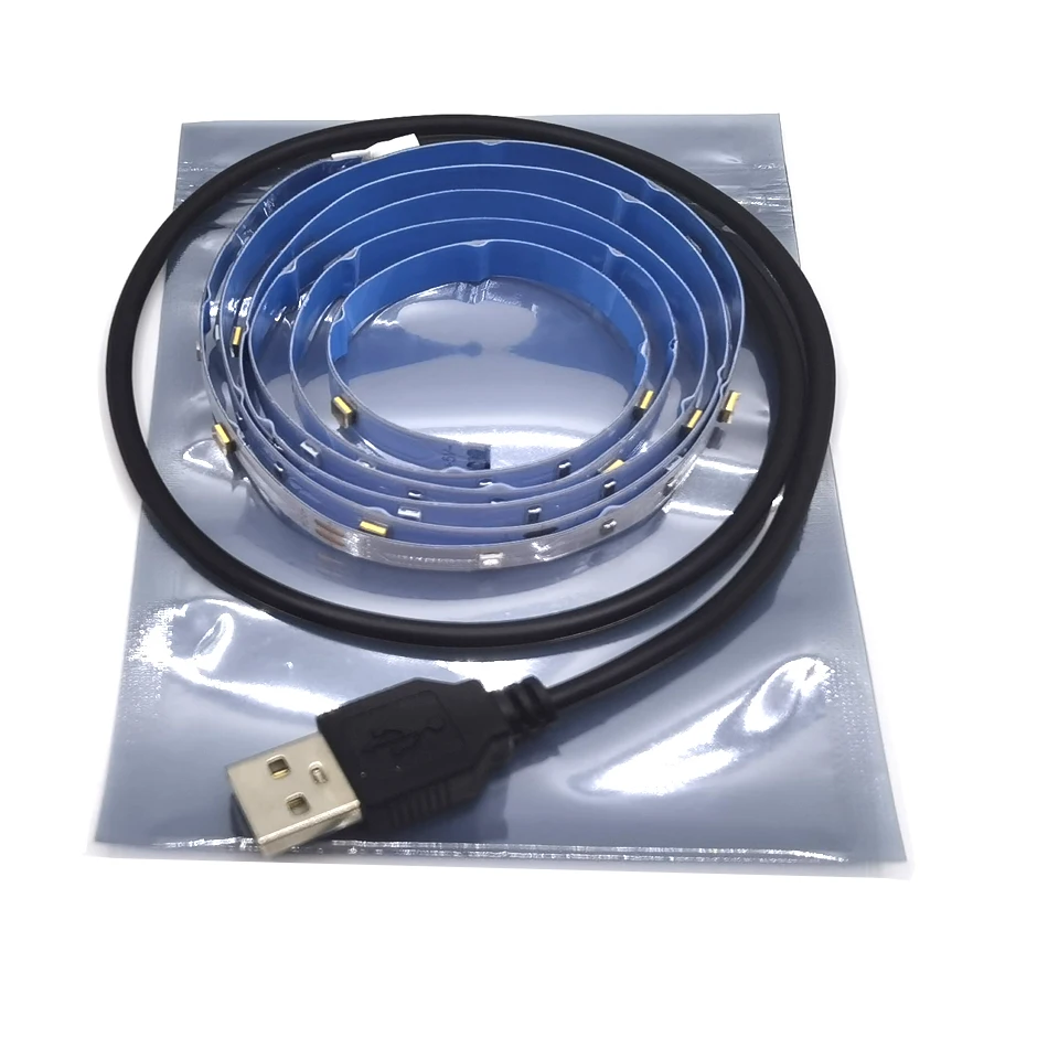 Фото Светодиодная ультрафиолетовая бактерицидная лента 2835 SMD UVC + UV 270nm + 395nm UV270nm + 395nm, световая светильник та, 12 В постоянного тока, 5 В №5