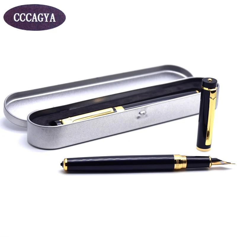 CCCAGYA D030 0.5mm nib ink pen. School Stationery Office Learning Student Two-color gold Metal gift pen Classic  Fountain pen