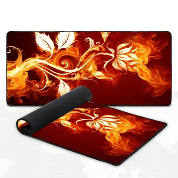 

XGZ Gaming Mouse Pad Flame Pattern Mouse Pad Computer Notebook Office Keyboard Game Console Accessories Desk Mat